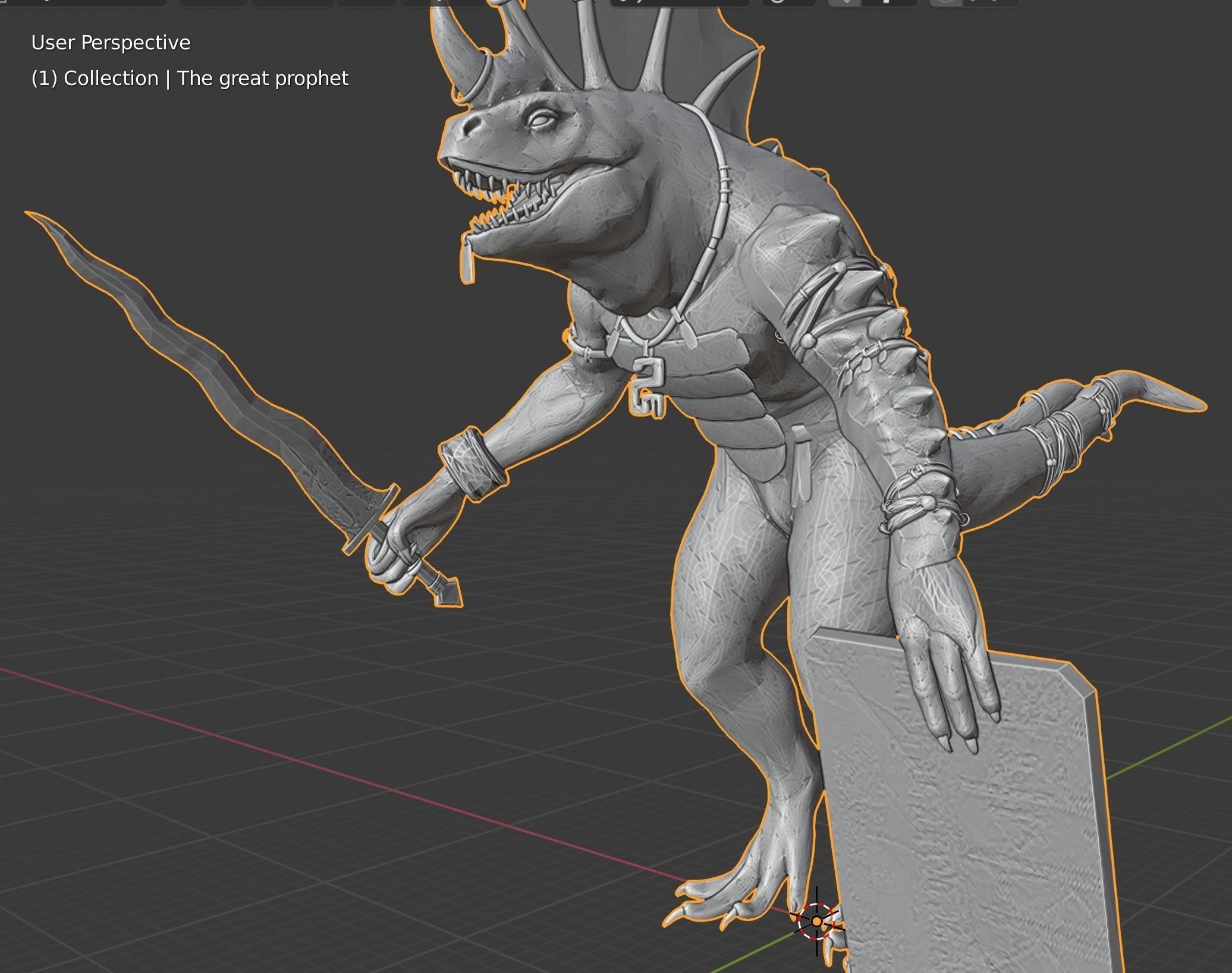 Age of hammer fanatic lizard 3D print model_2