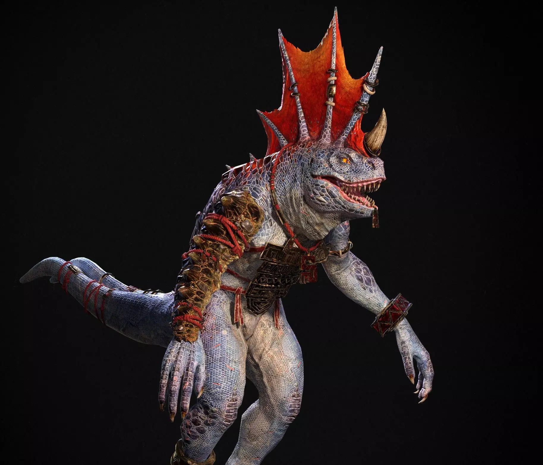 Age of hammer fanatic lizard 3D print model_0