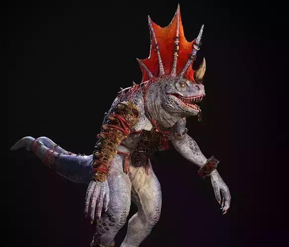 Age of hammer fanatic lizard 3D print model