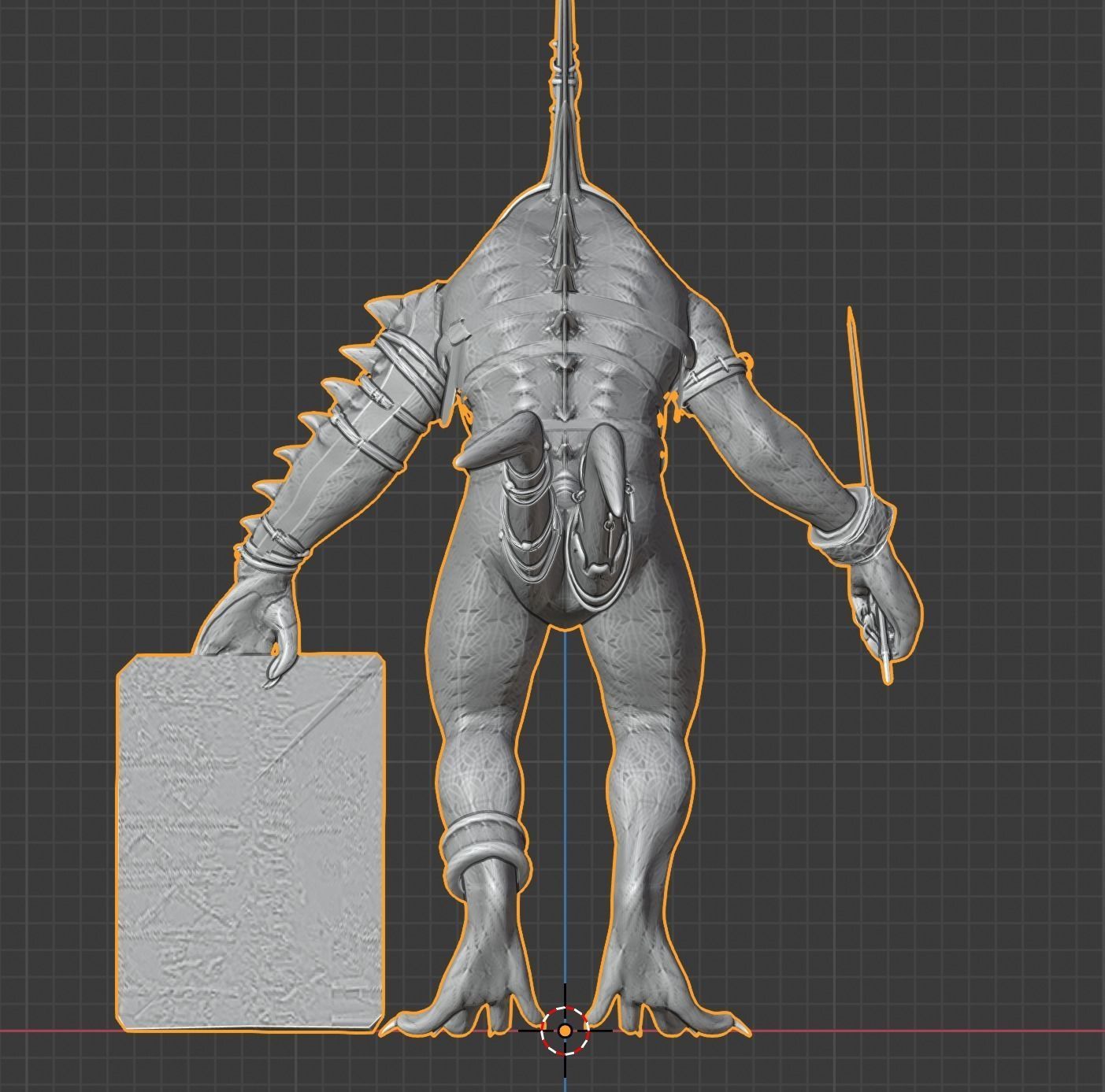 Age of hammer fanatic lizard 3D print model_6