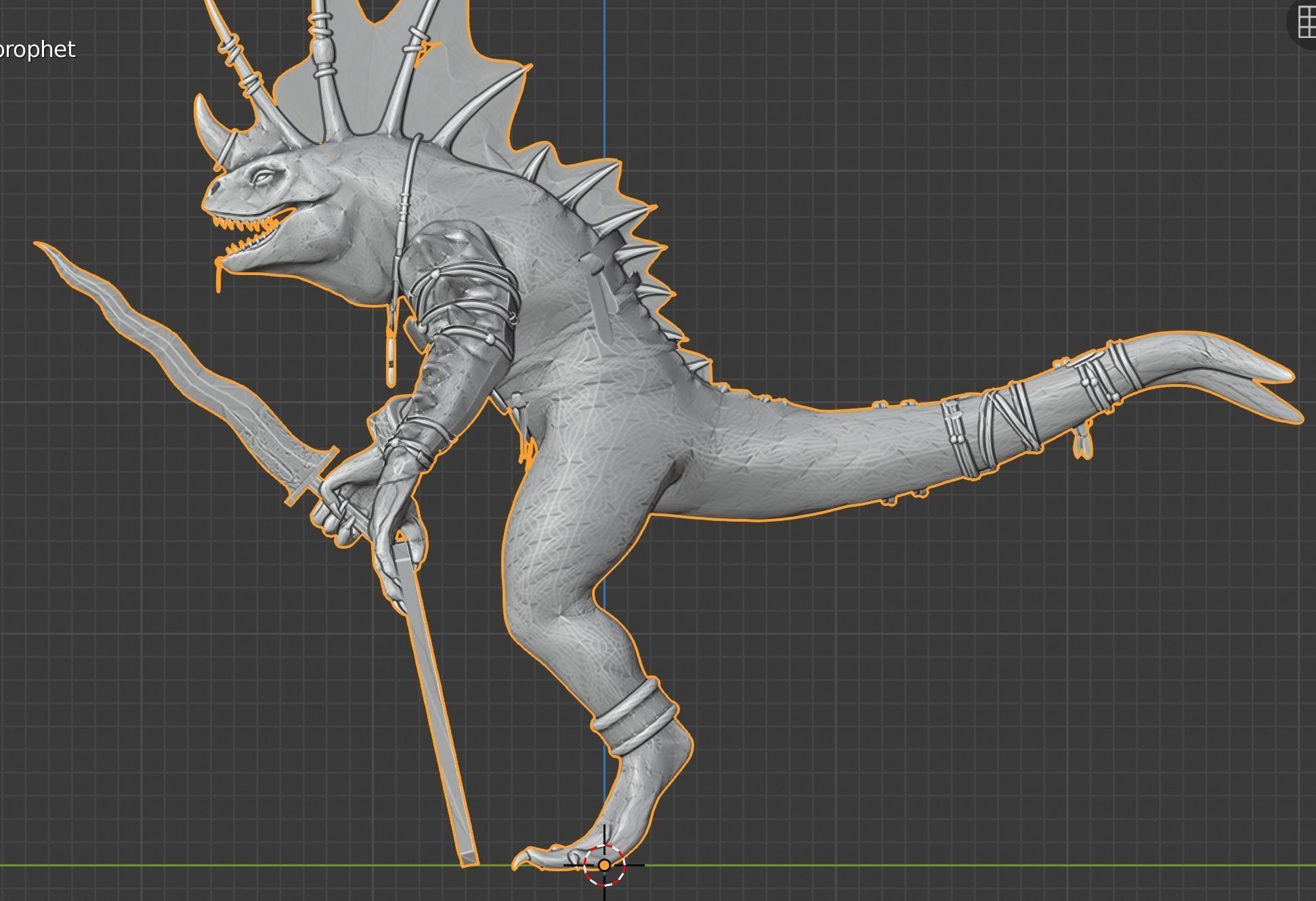 Age of hammer fanatic lizard 3D print model_5
