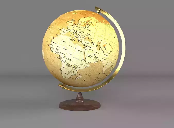 World Sphere Low-poly 3D model