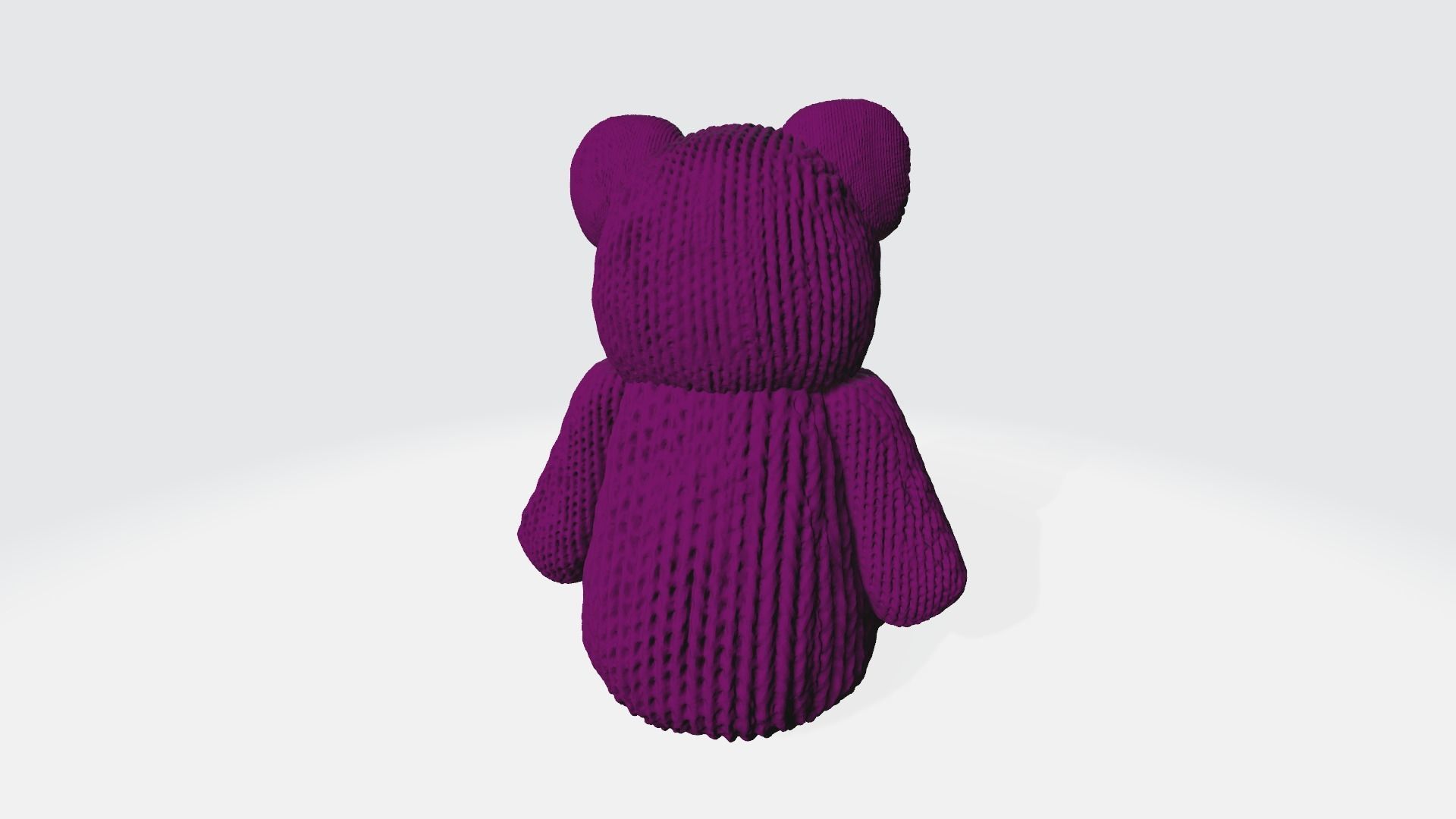 Knitted Teddy Bear 3D print model_1