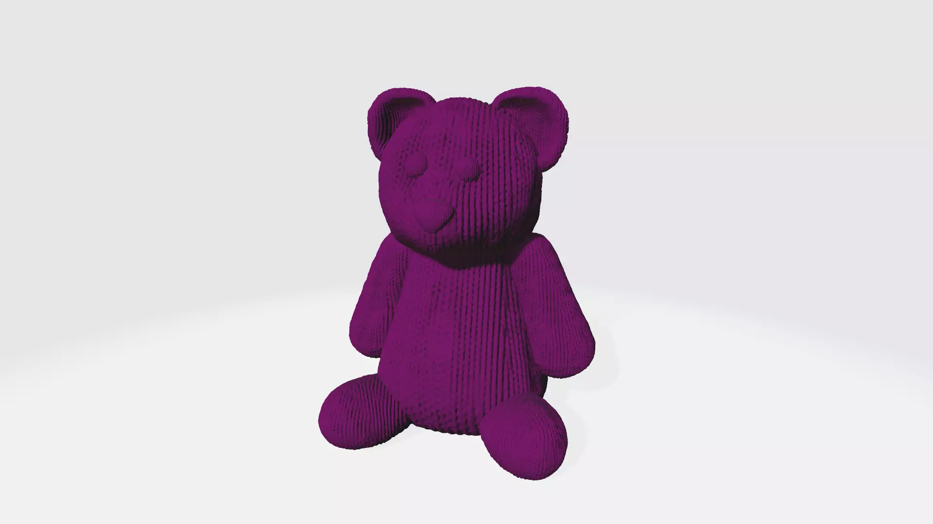 Knitted Teddy Bear 3D print model_0