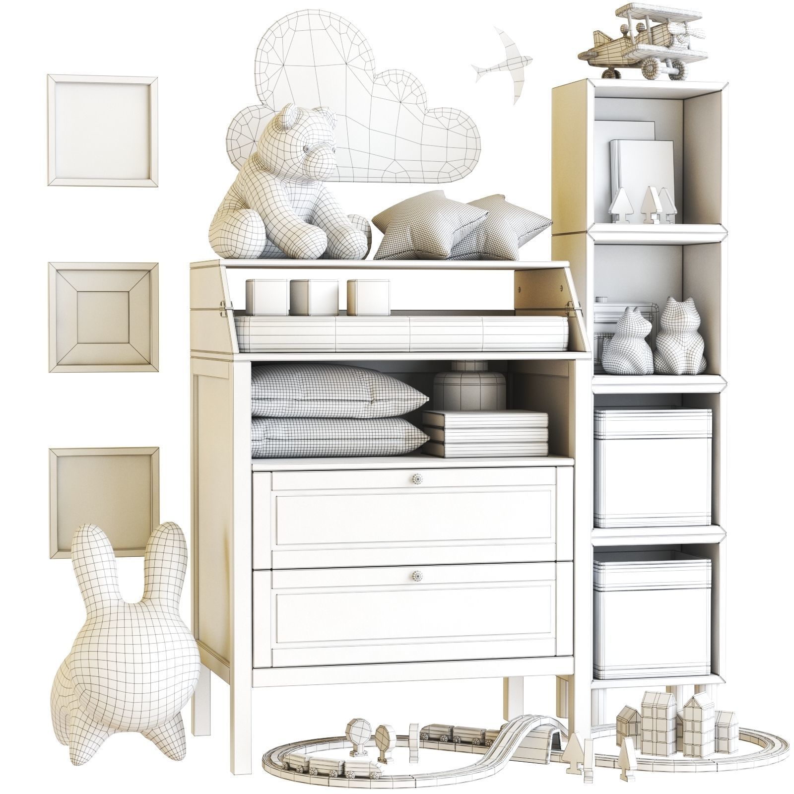 Childrens furniture and toys 8 3D model_2