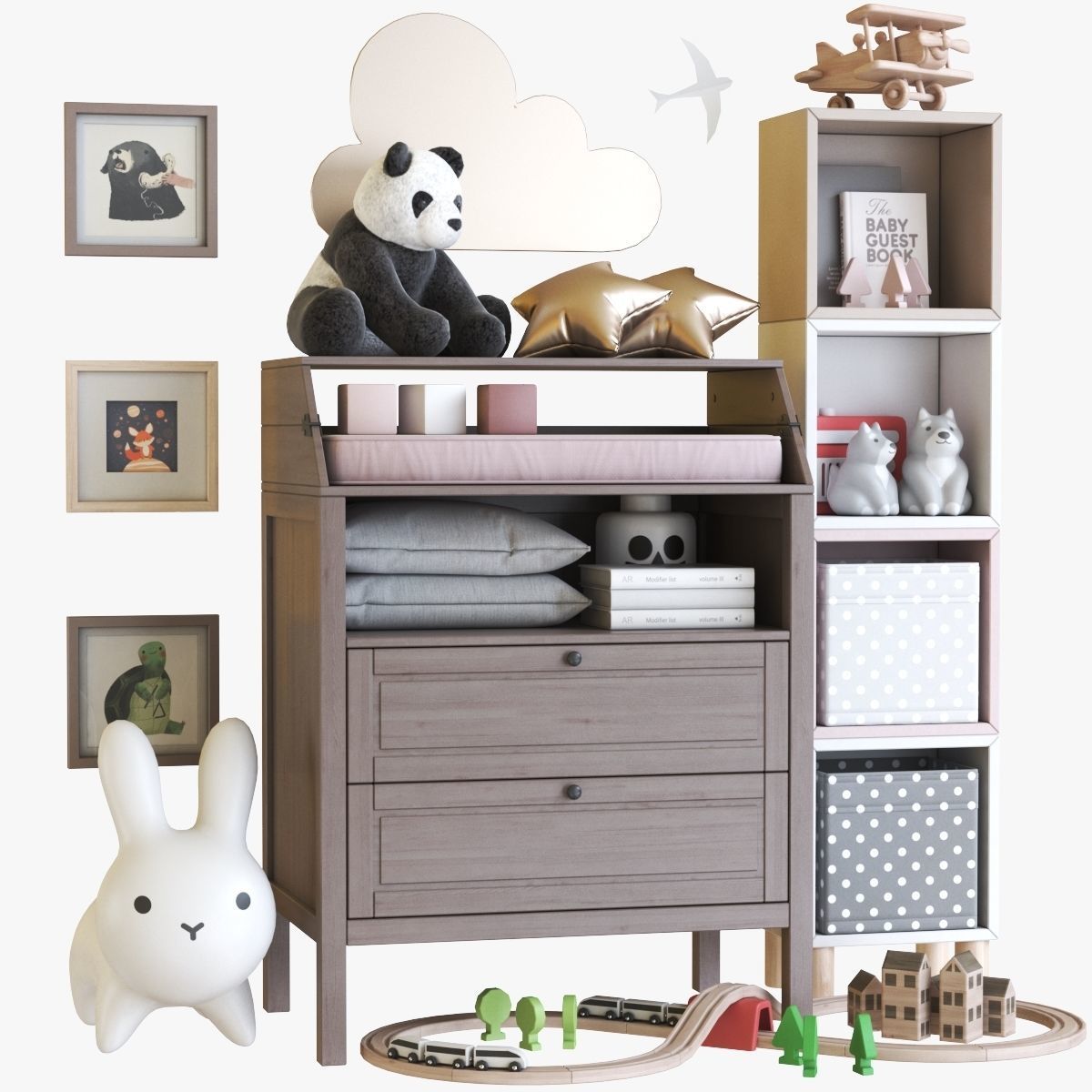 Childrens furniture and toys 8 3D model_6