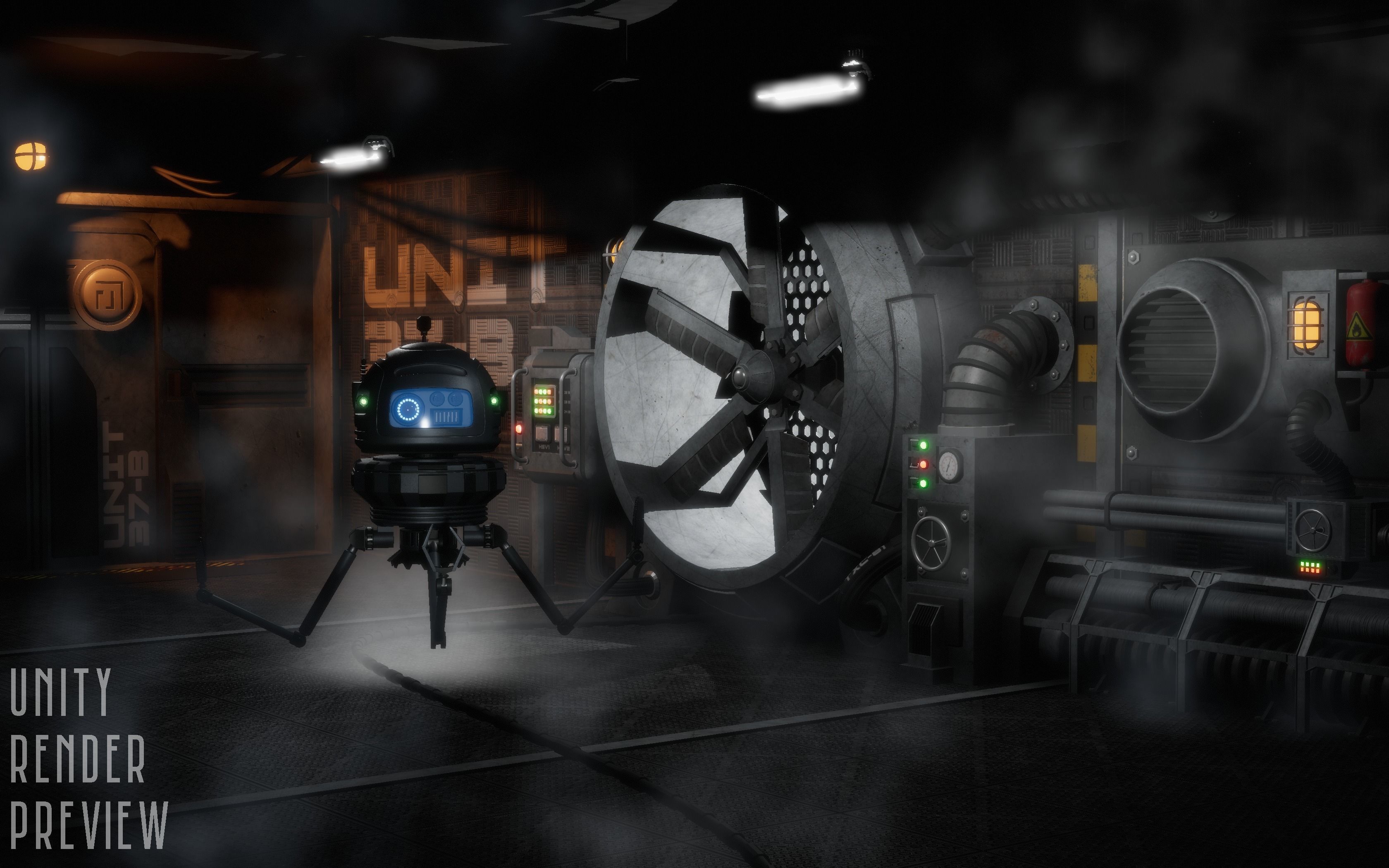 Sci-Fi Robot - Droid bone-rigged 3D model_10