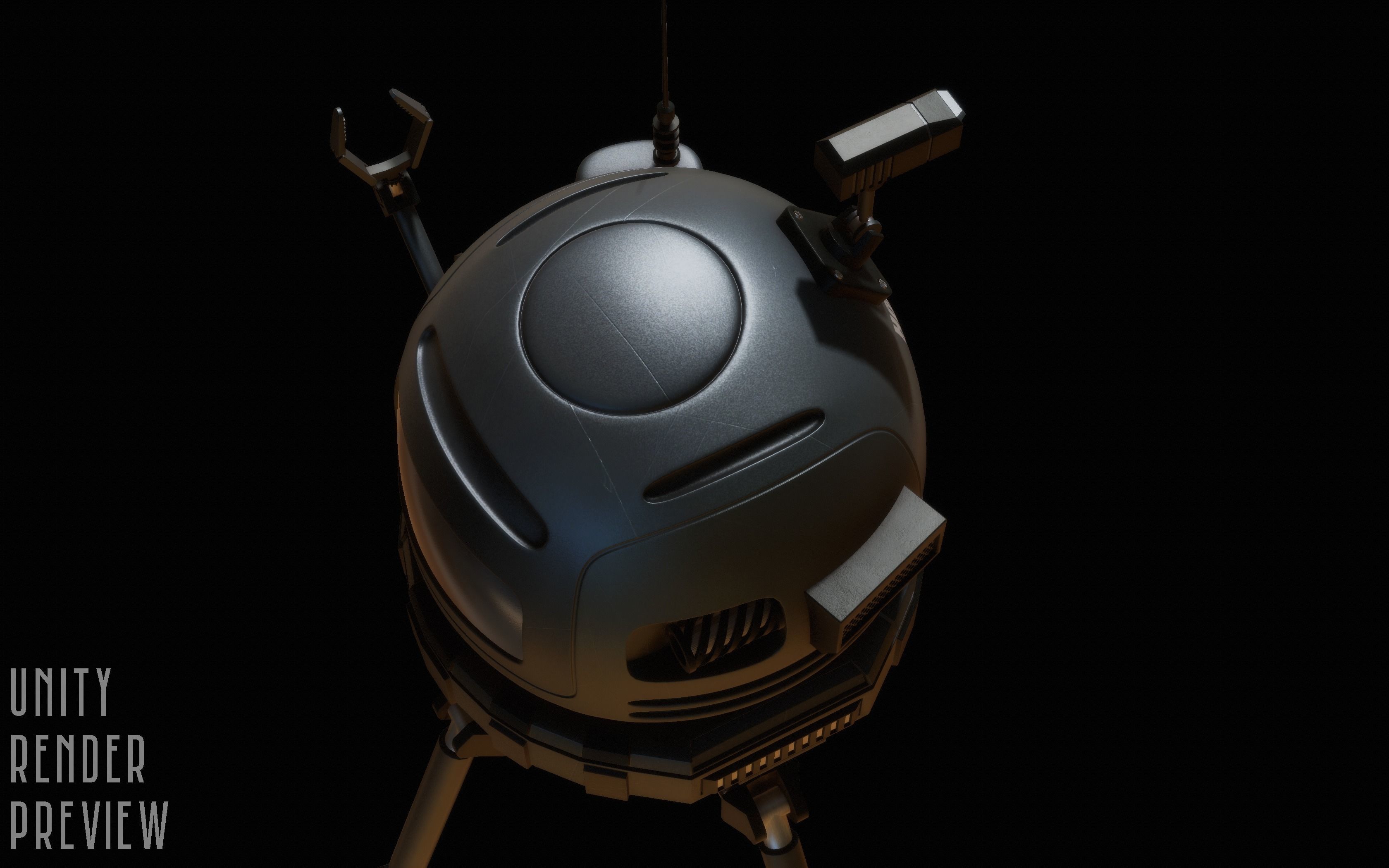 Sci-Fi Robot - Droid bone-rigged 3D model_9