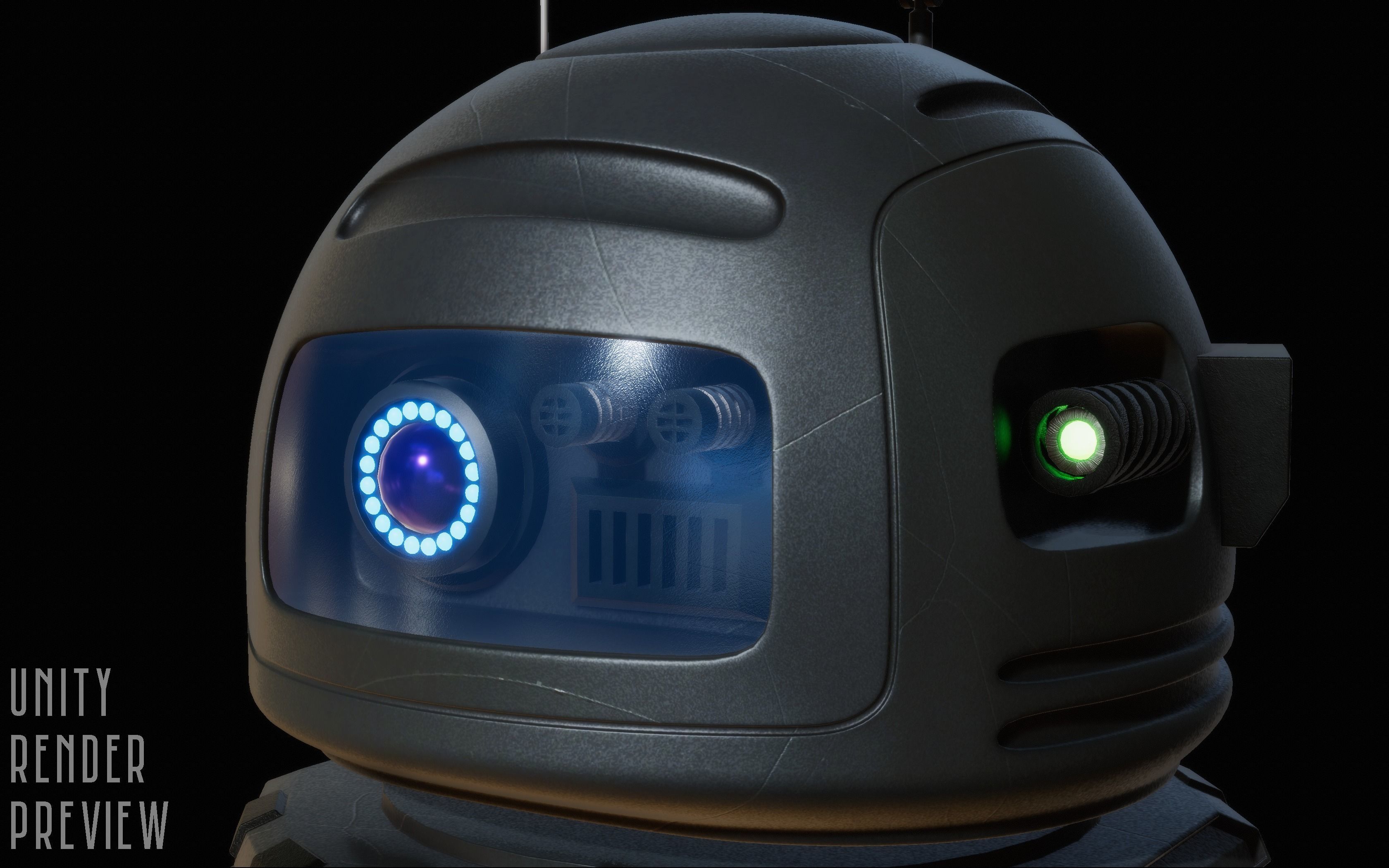 Sci-Fi Robot - Droid bone-rigged 3D model_2