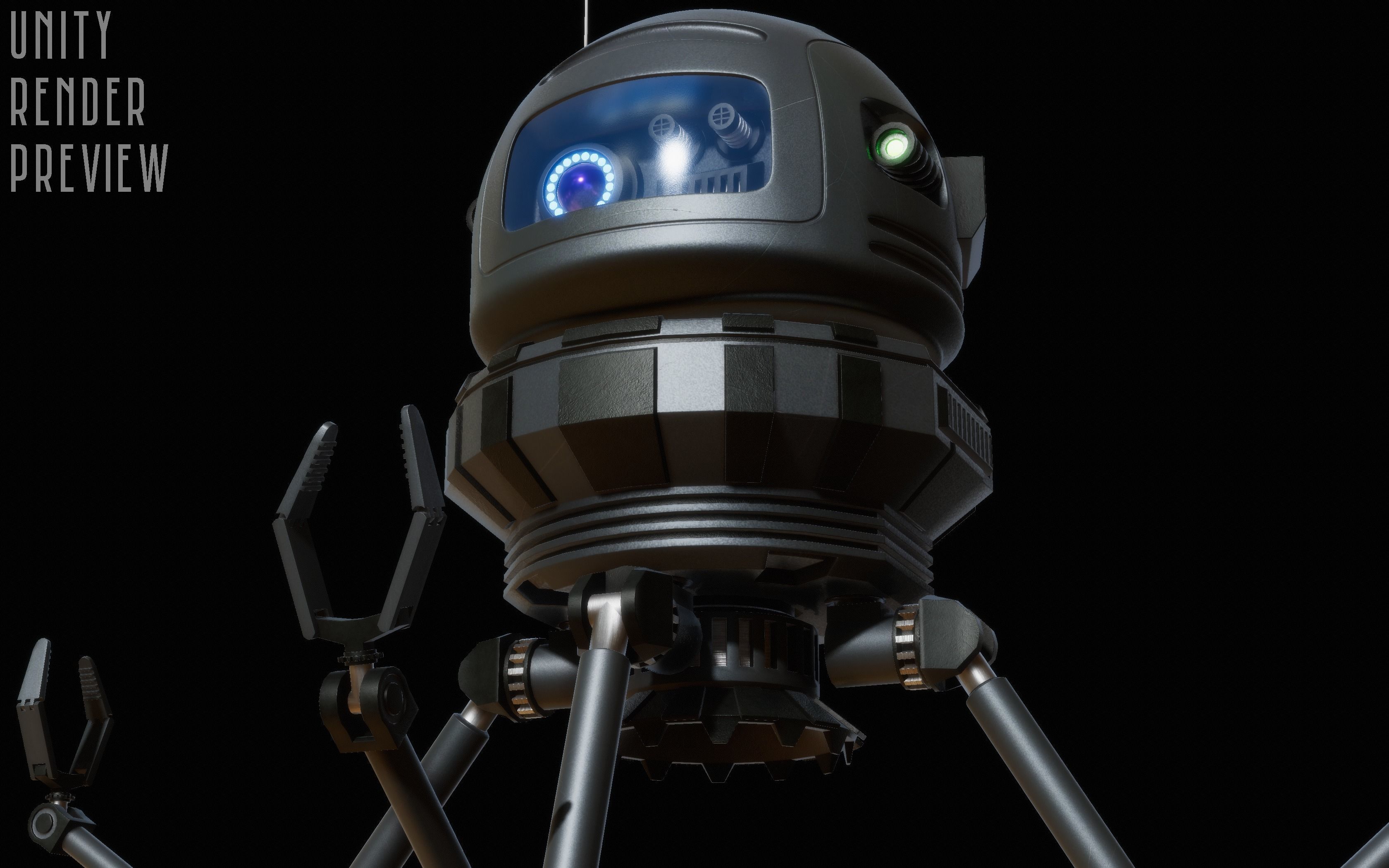 Sci-Fi Robot - Droid bone-rigged 3D model_3