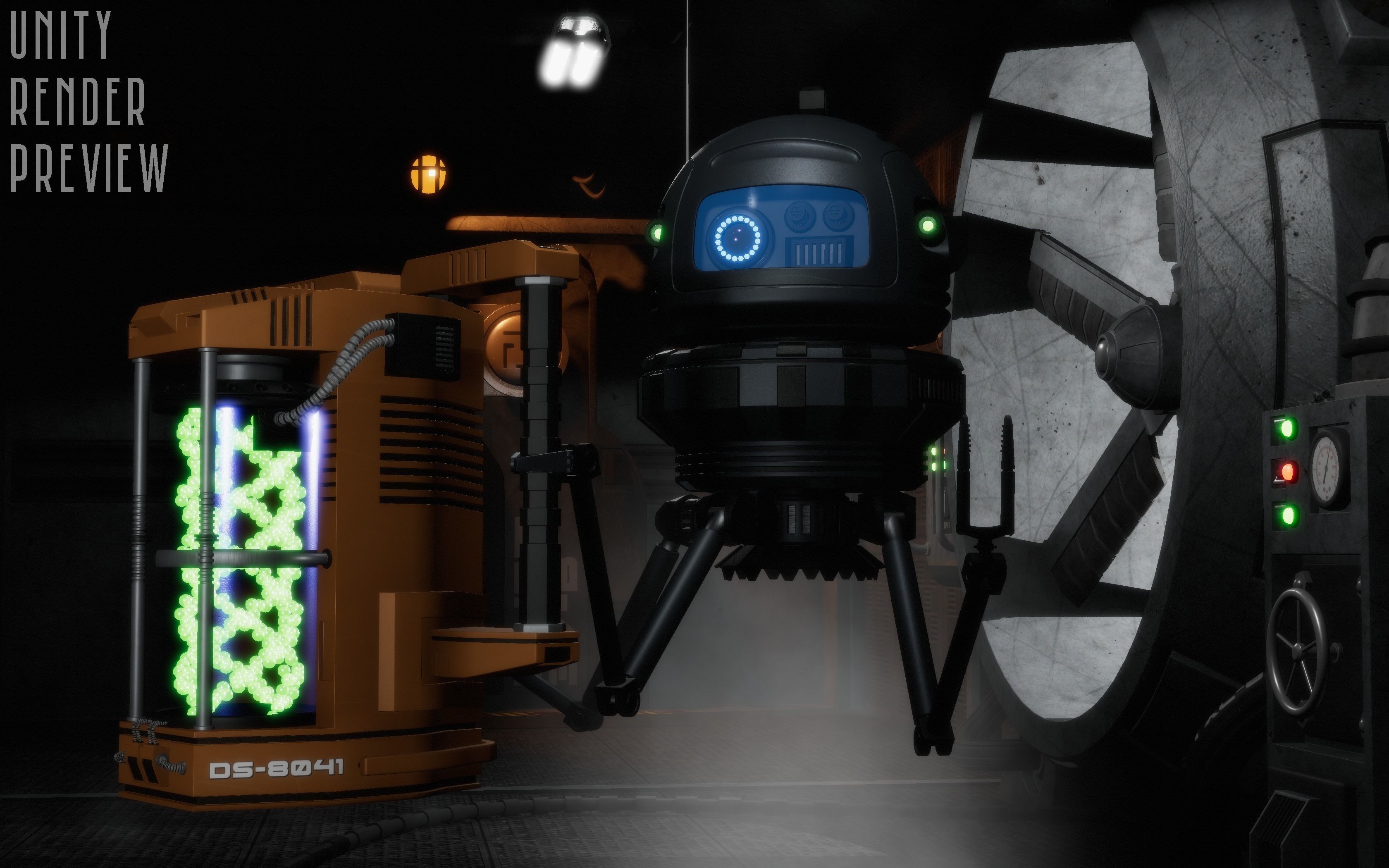 Sci-Fi Robot - Droid bone-rigged 3D model_11