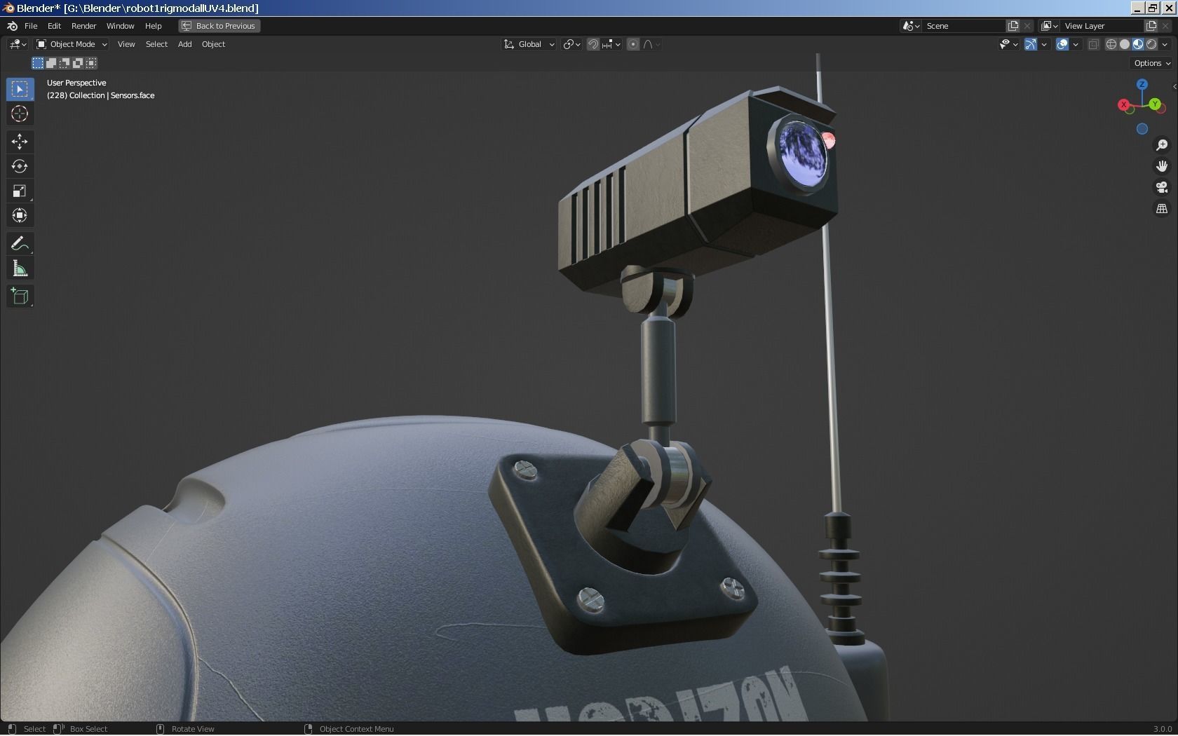 Sci-Fi Robot - Droid bone-rigged 3D model_18