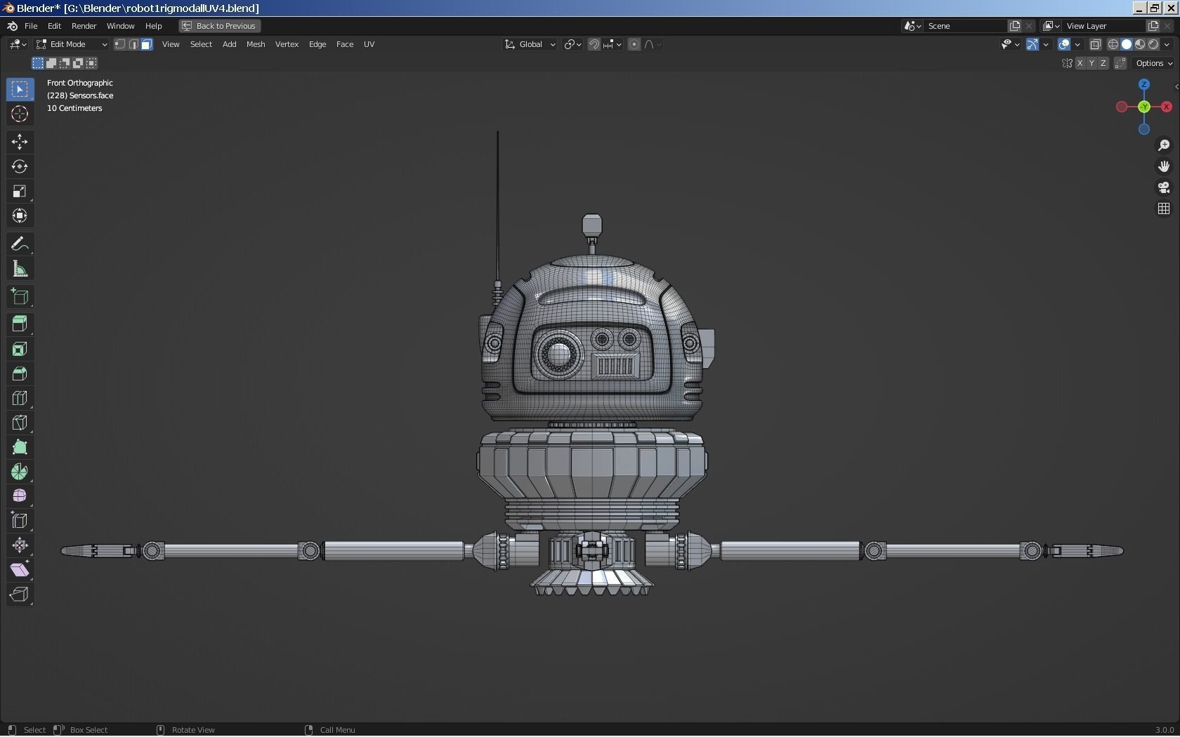 Sci-Fi Robot - Droid bone-rigged 3D model_13