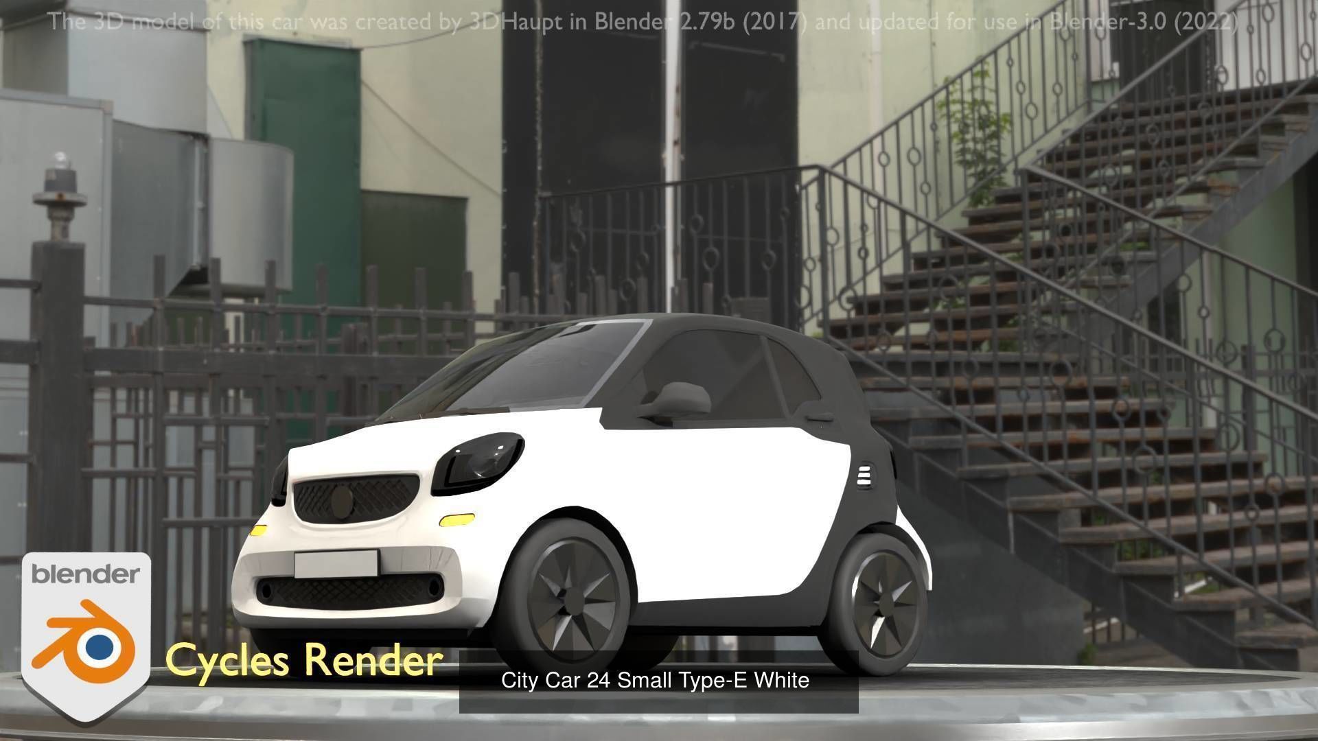 City Cars All Types A B C D E White 3D Model Collection_12