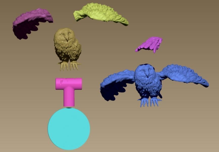 Barn Owl  3D print model_1