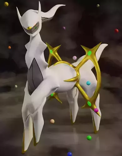 pokemon arceus with cuts and plugs