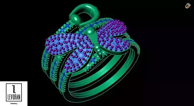 Butterfly ring 3D print model