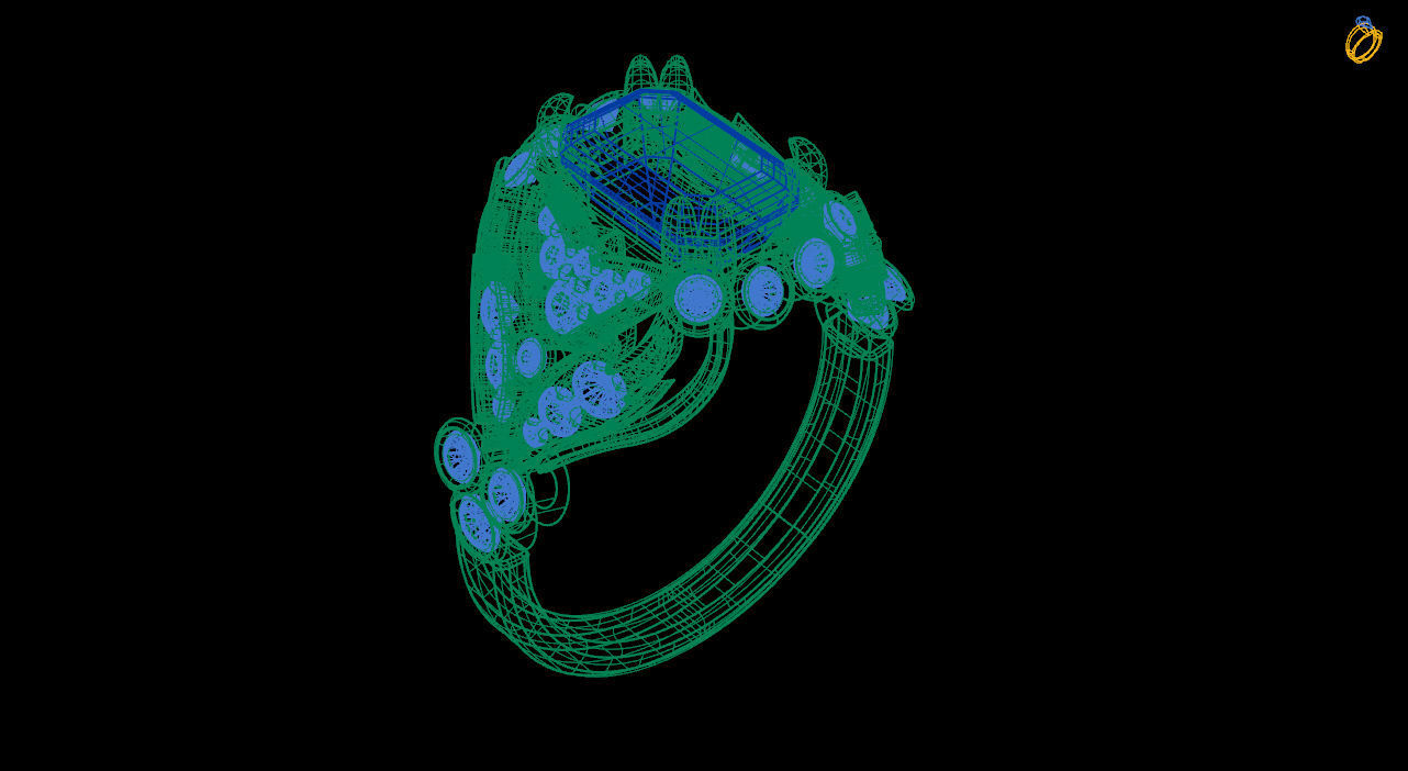 Ruby engagement ring - 3D Model 3D print model_12