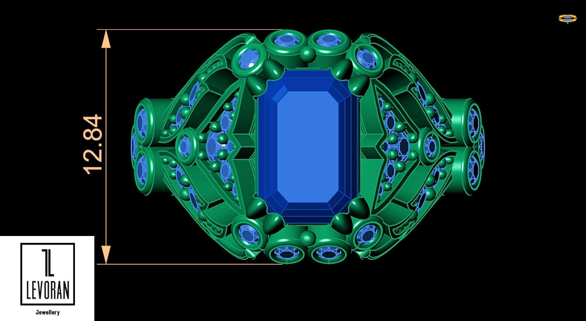 Ruby engagement ring - 3D Model 3D print model_3