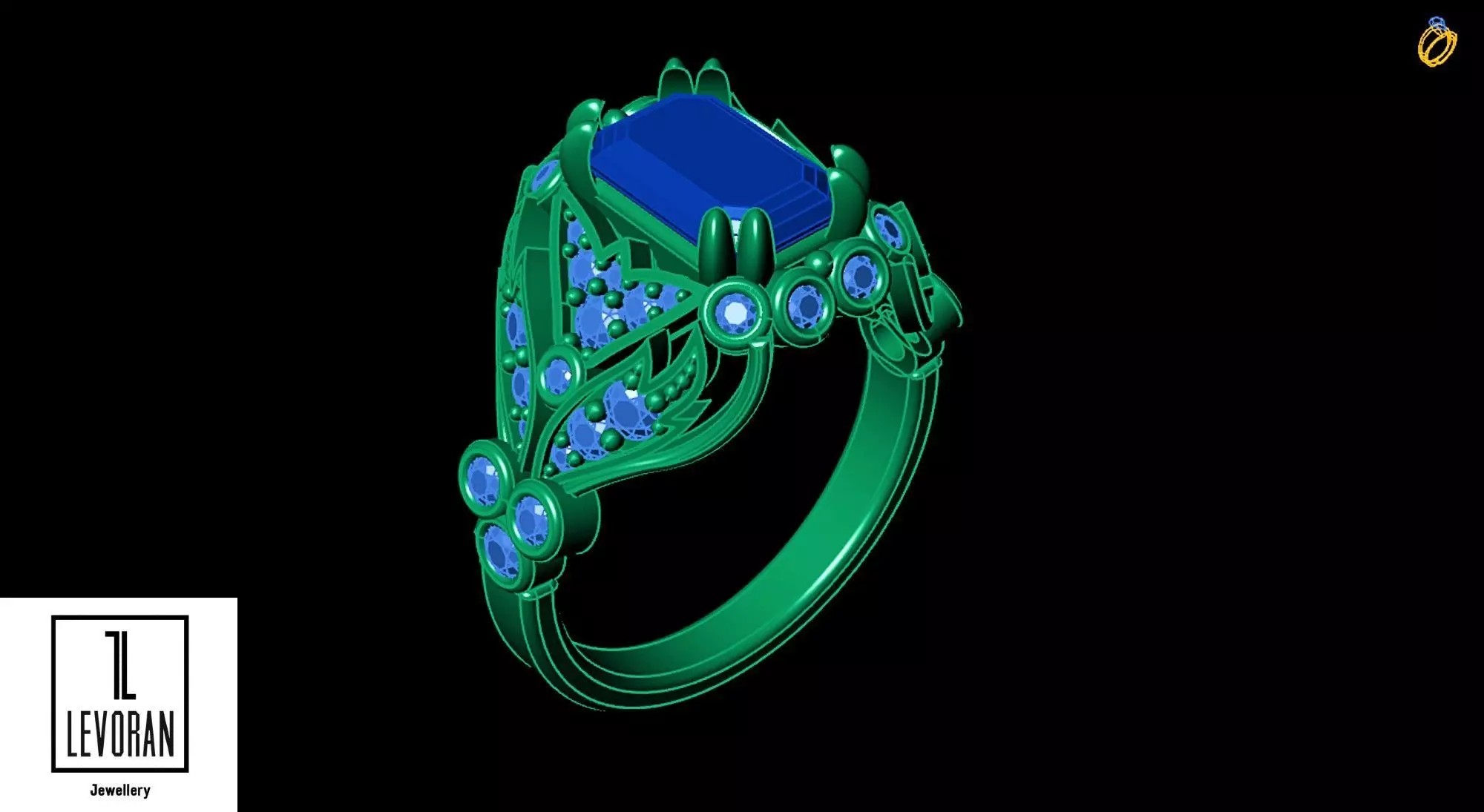 Ruby engagement ring - 3D Model 3D print model_0