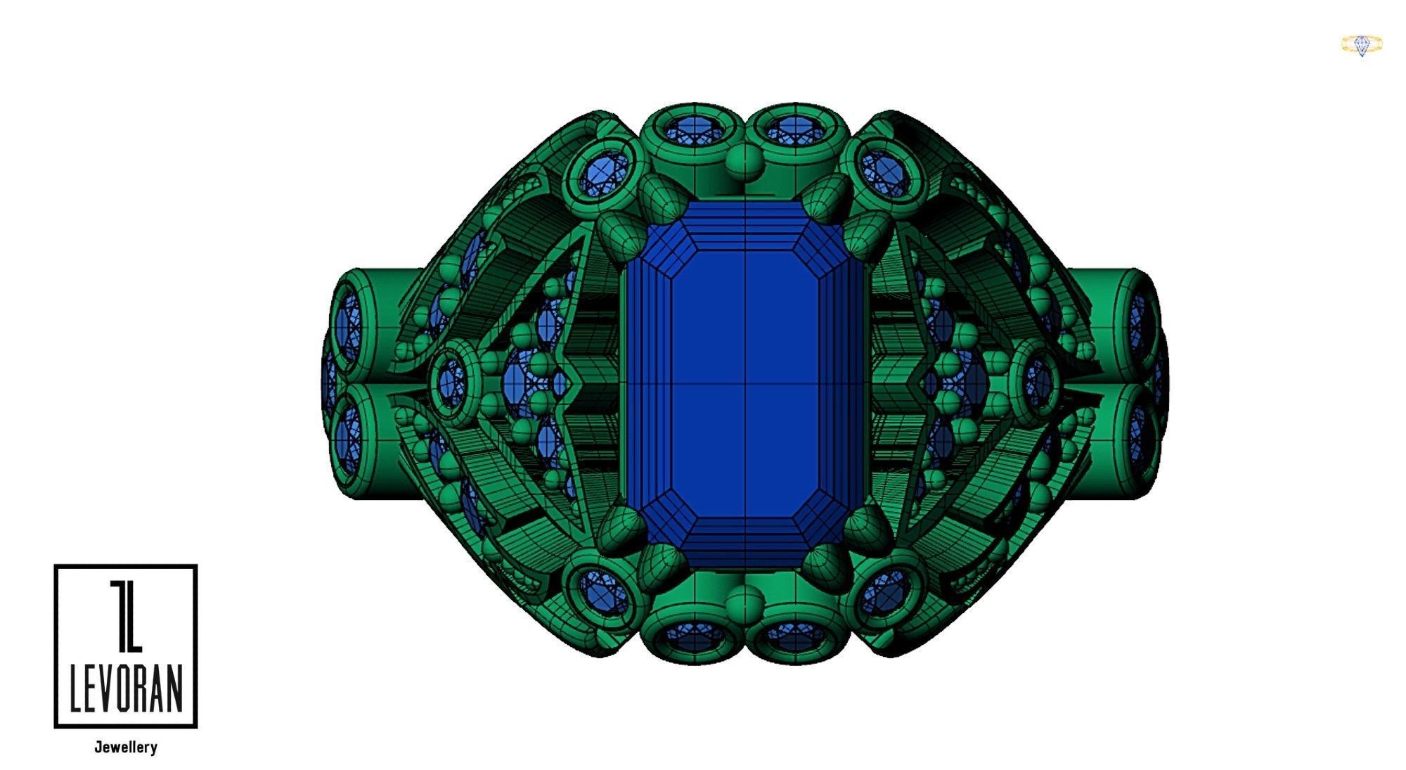 Ruby engagement ring - 3D Model 3D print model_10