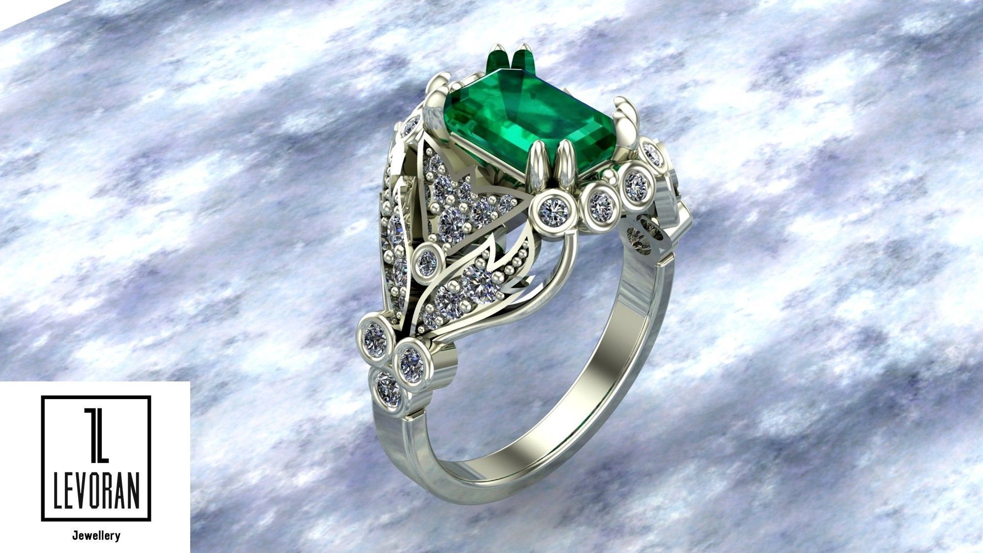 Ruby engagement ring - 3D Model 3D print model_2