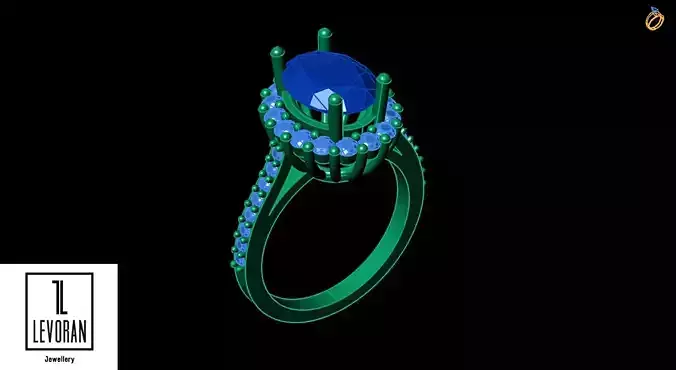 Entourage pave ring  -Model making- Stl file-3D Model