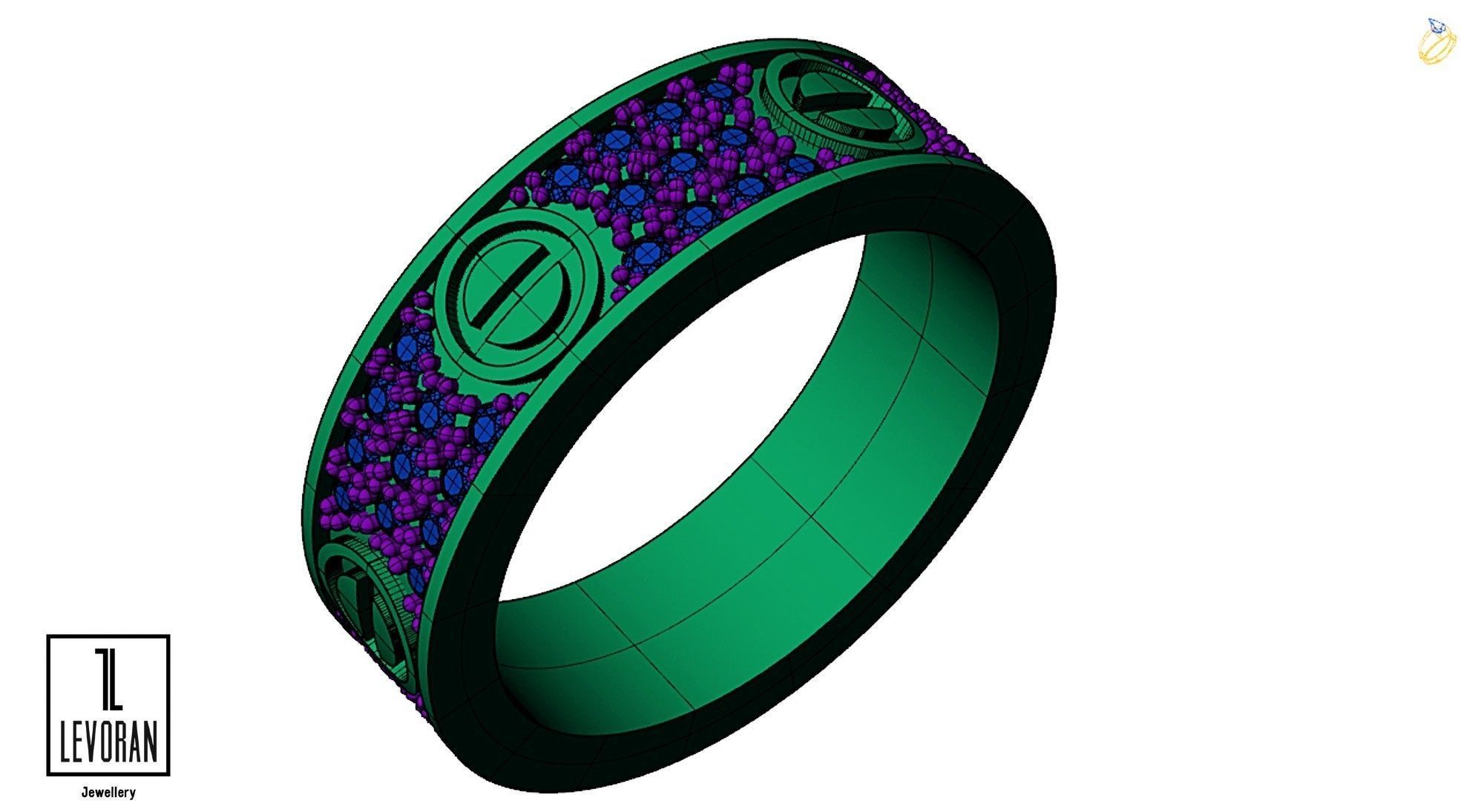 Love ring  - Model making - Stl file - 3D Model  3D print model_15