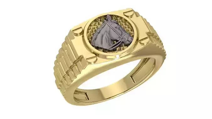 Men s Horse Ring 3D print model