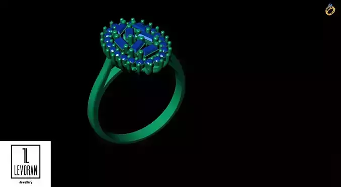 Baguette ring stl  - Model making