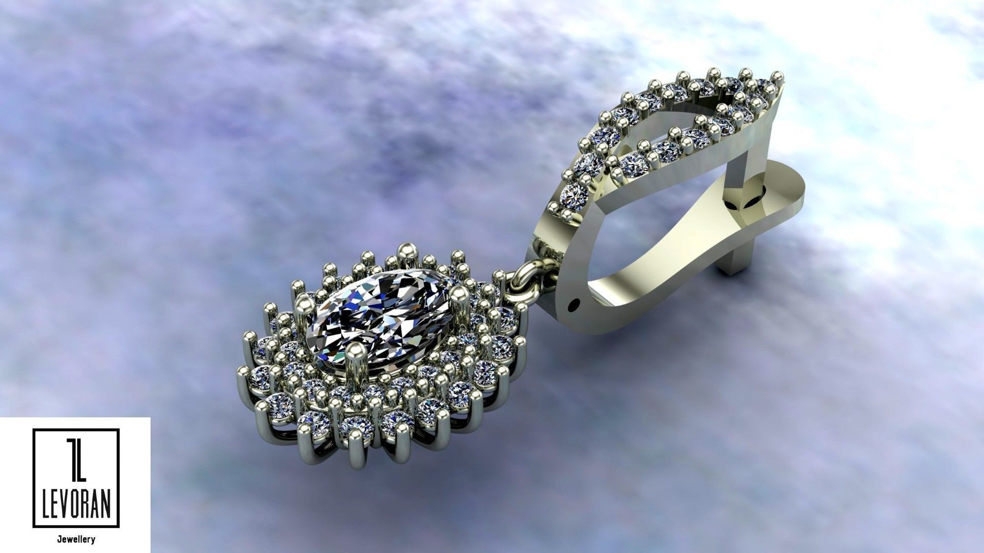 Entourage  Earrings  - 3D Model  - 3D Print- STL Model 3D print model_2