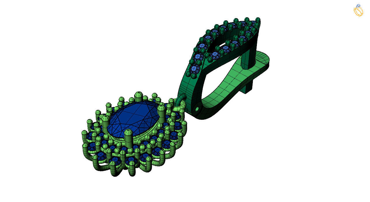 Entourage  Earrings  - 3D Model  - 3D Print- STL Model 3D print model_5