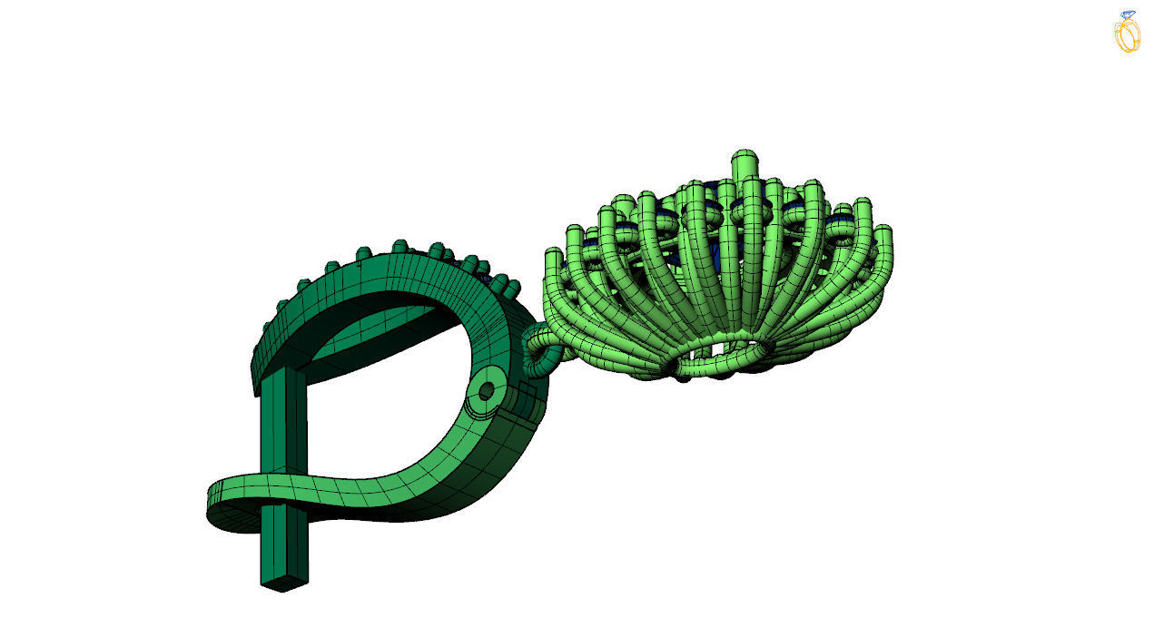 Entourage  Earrings  - 3D Model  - 3D Print- STL Model 3D print model_9