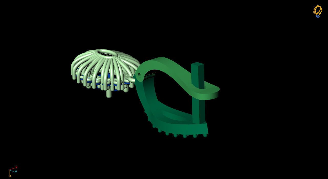 Entourage  Earrings  - 3D Model  - 3D Print- STL Model 3D print model_14