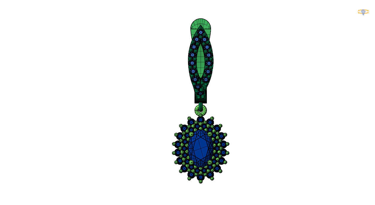 Entourage  Earrings  - 3D Model  - 3D Print- STL Model 3D print model_7