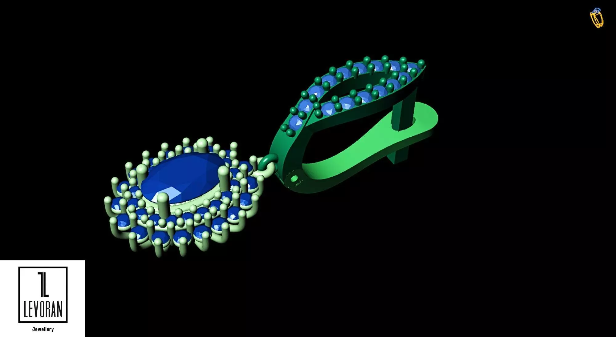 Entourage  Earrings  - 3D Model  - 3D Print- STL Model 3D print model_0