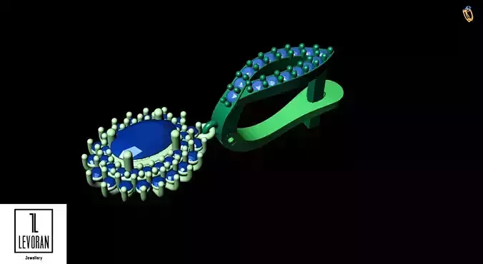 Entourage  Earrings  - 3D Model  - 3D Print- STL Model 3D print model Entourage  Earrings  - 3D Model  - 3D Print- STL Model 3D print model