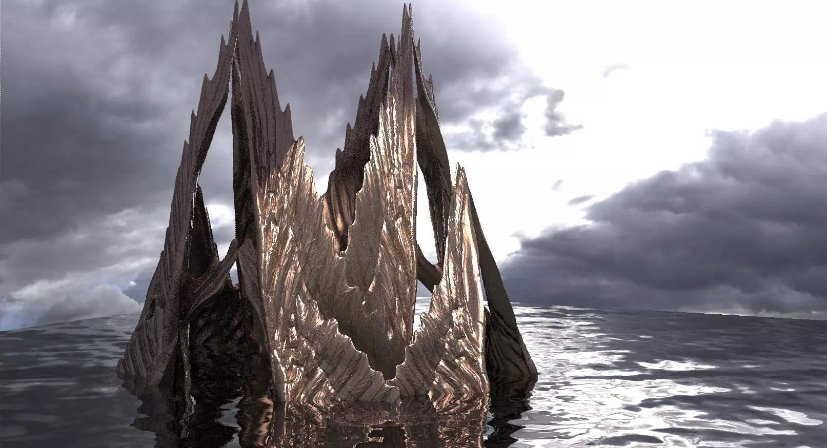 Angel Wings Elven Crown Tower 3D model_0