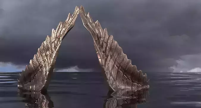 Angel Wings Elven Crown Tower Arch 3D model