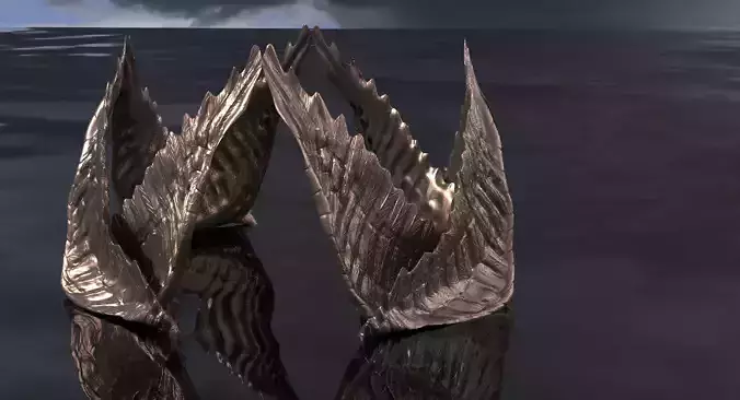 Angel Wings Elven Crown Tower Arch 2  3D model
