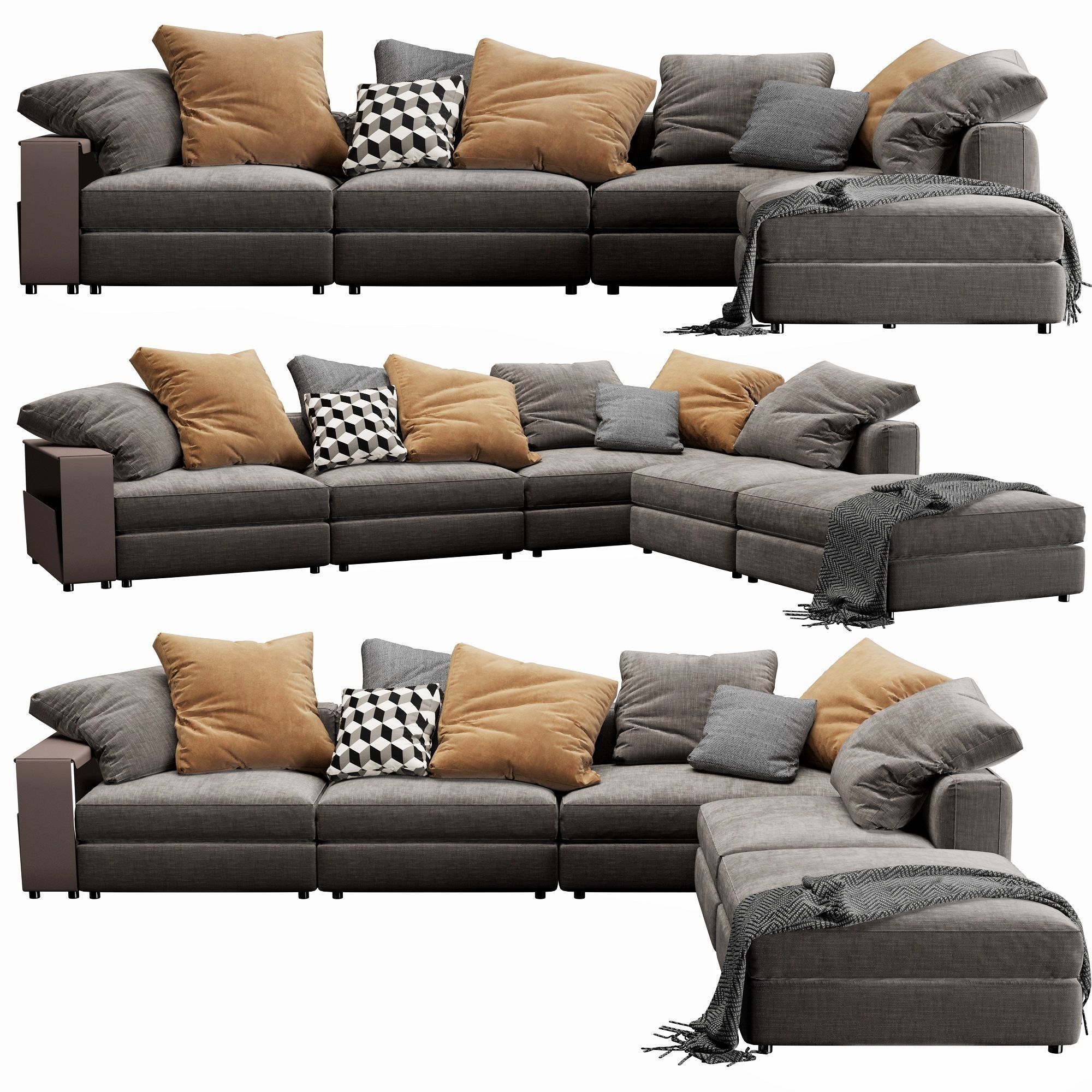 Flexform Harper Sectional 3D model_1
