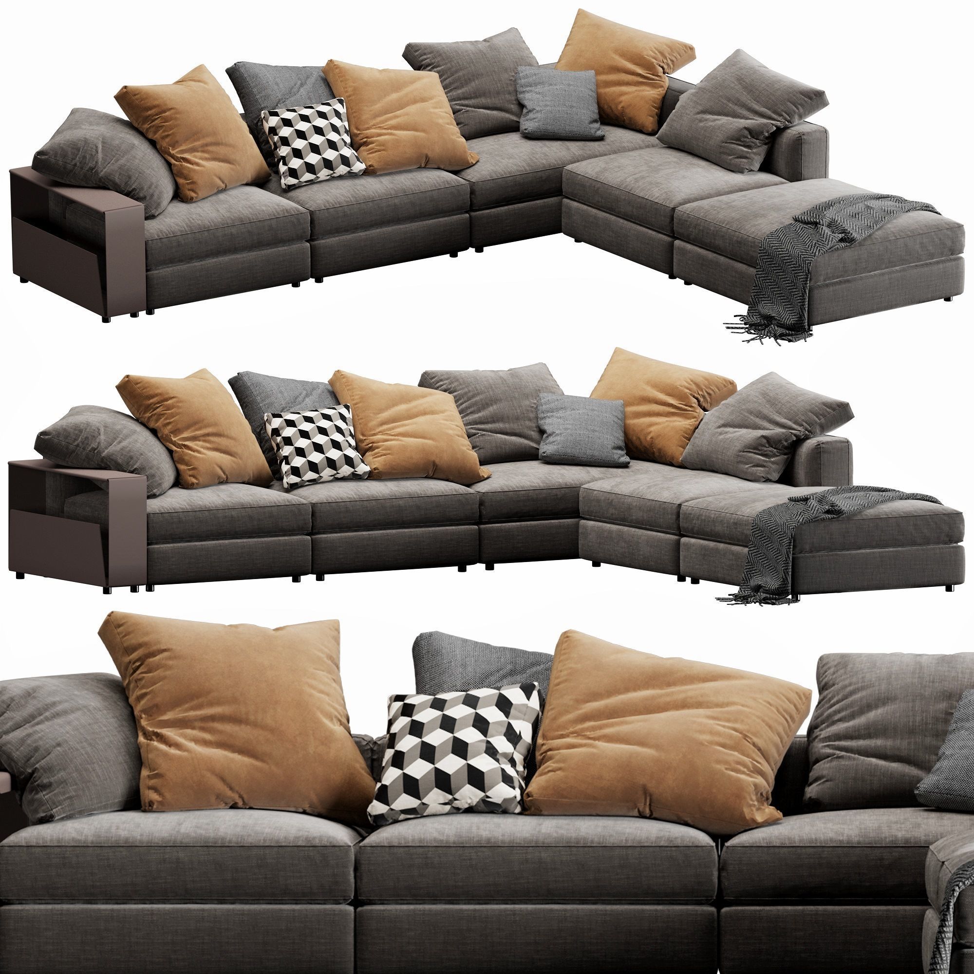 Flexform Harper Sectional 3D model_2