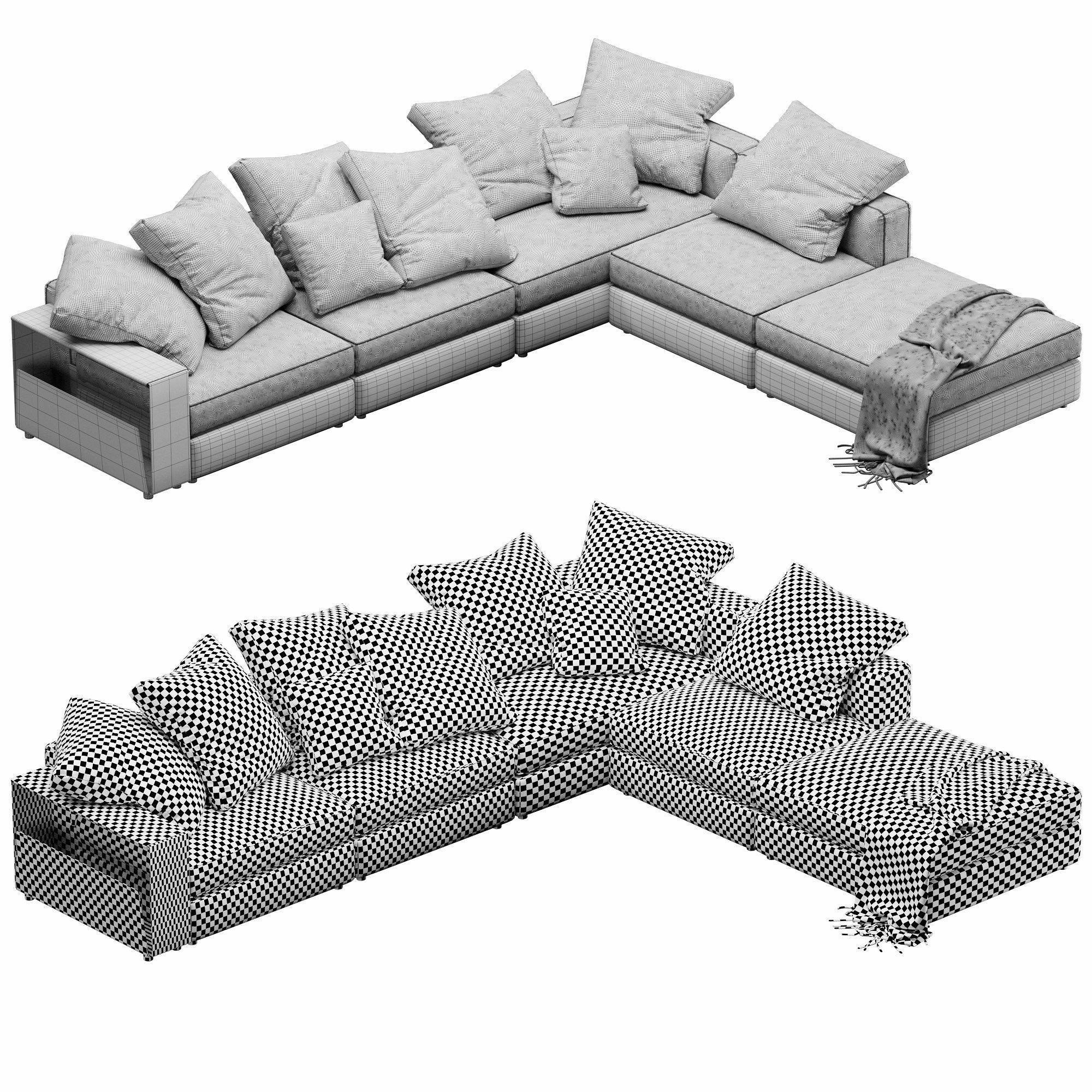 Flexform Harper Sectional 3D model_4