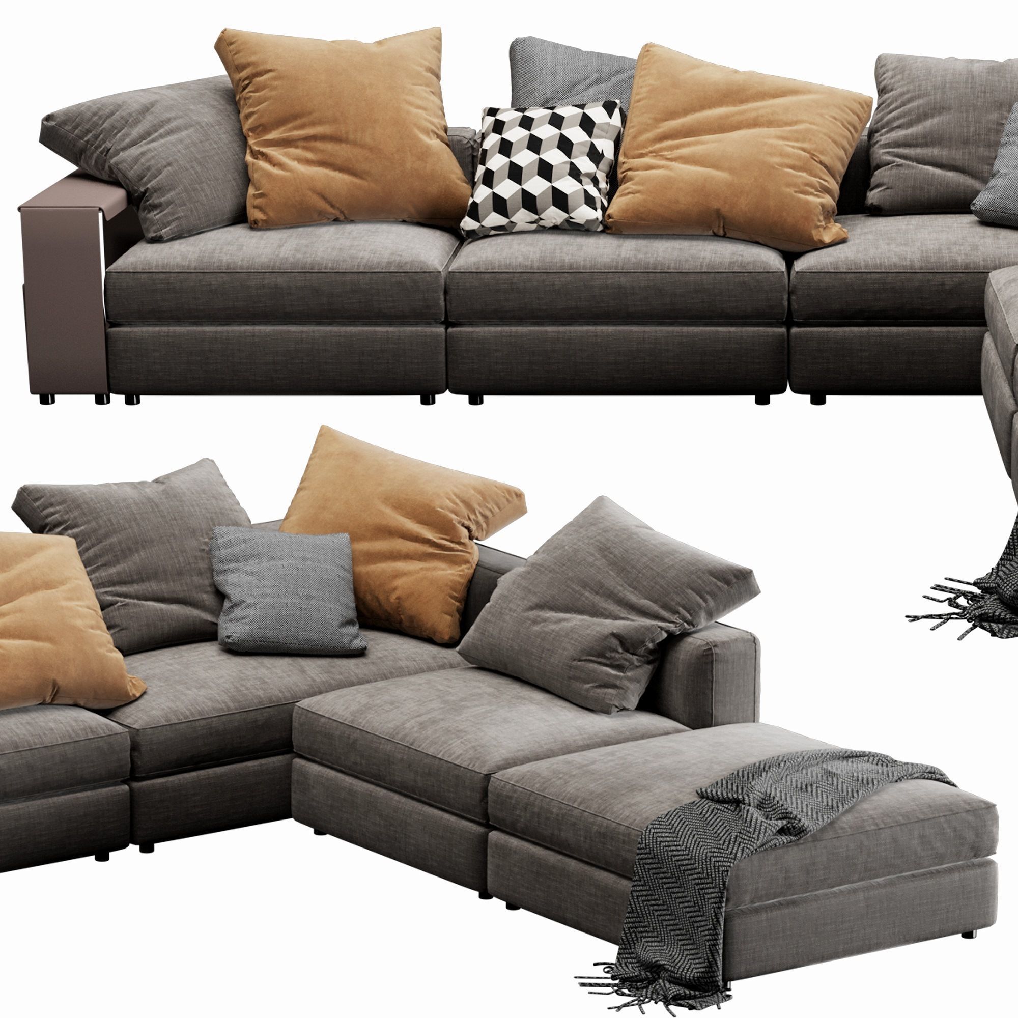 Flexform Harper Sectional 3D model_5