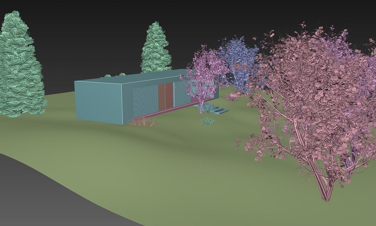 MOUNTAIN HOUSE WITH REALISTIC GRASS Low-poly 3D model_14