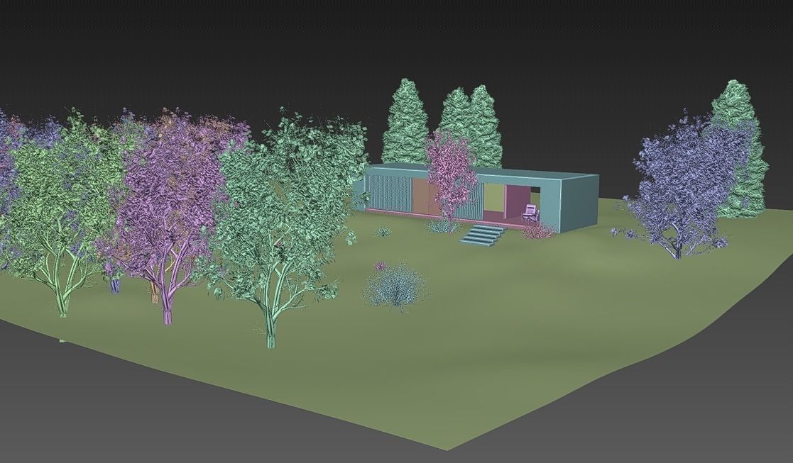 MOUNTAIN HOUSE WITH REALISTIC GRASS Low-poly 3D model_18