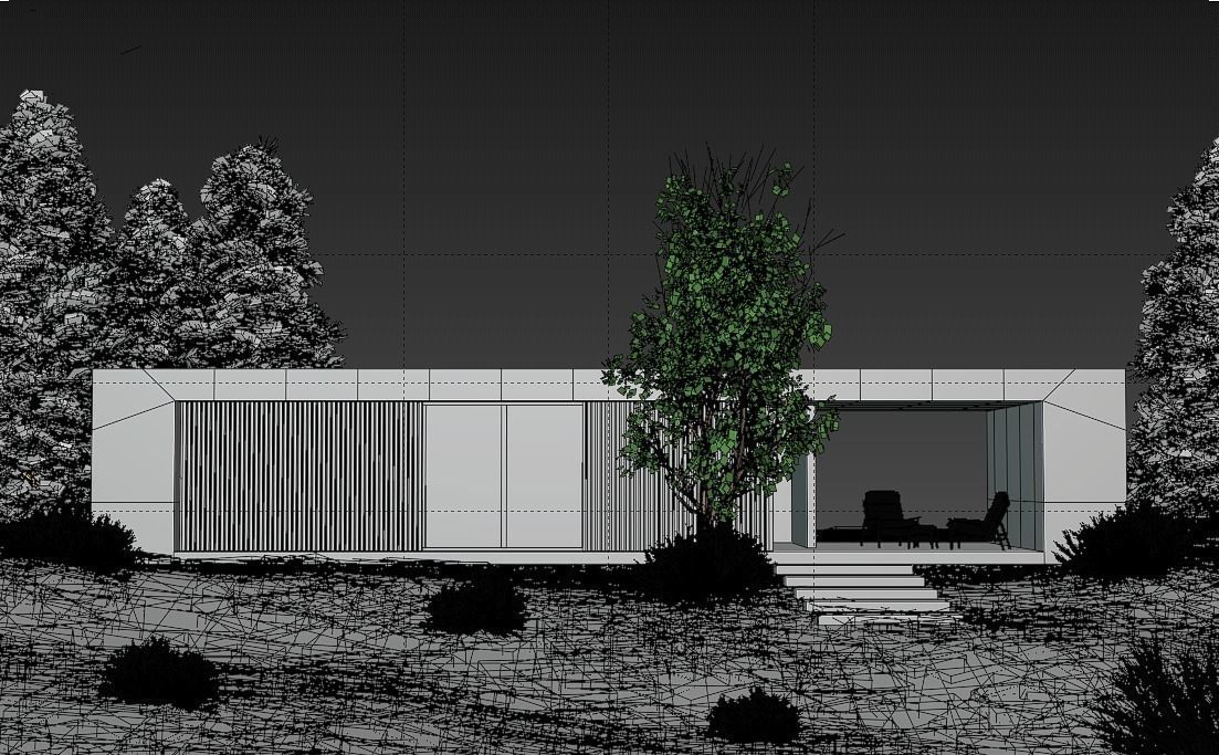 MOUNTAIN HOUSE WITH REALISTIC GRASS Low-poly 3D model_2