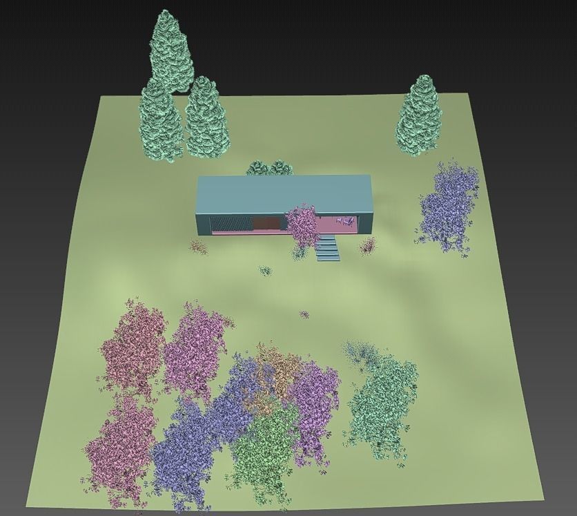 MOUNTAIN HOUSE WITH REALISTIC GRASS Low-poly 3D model_15