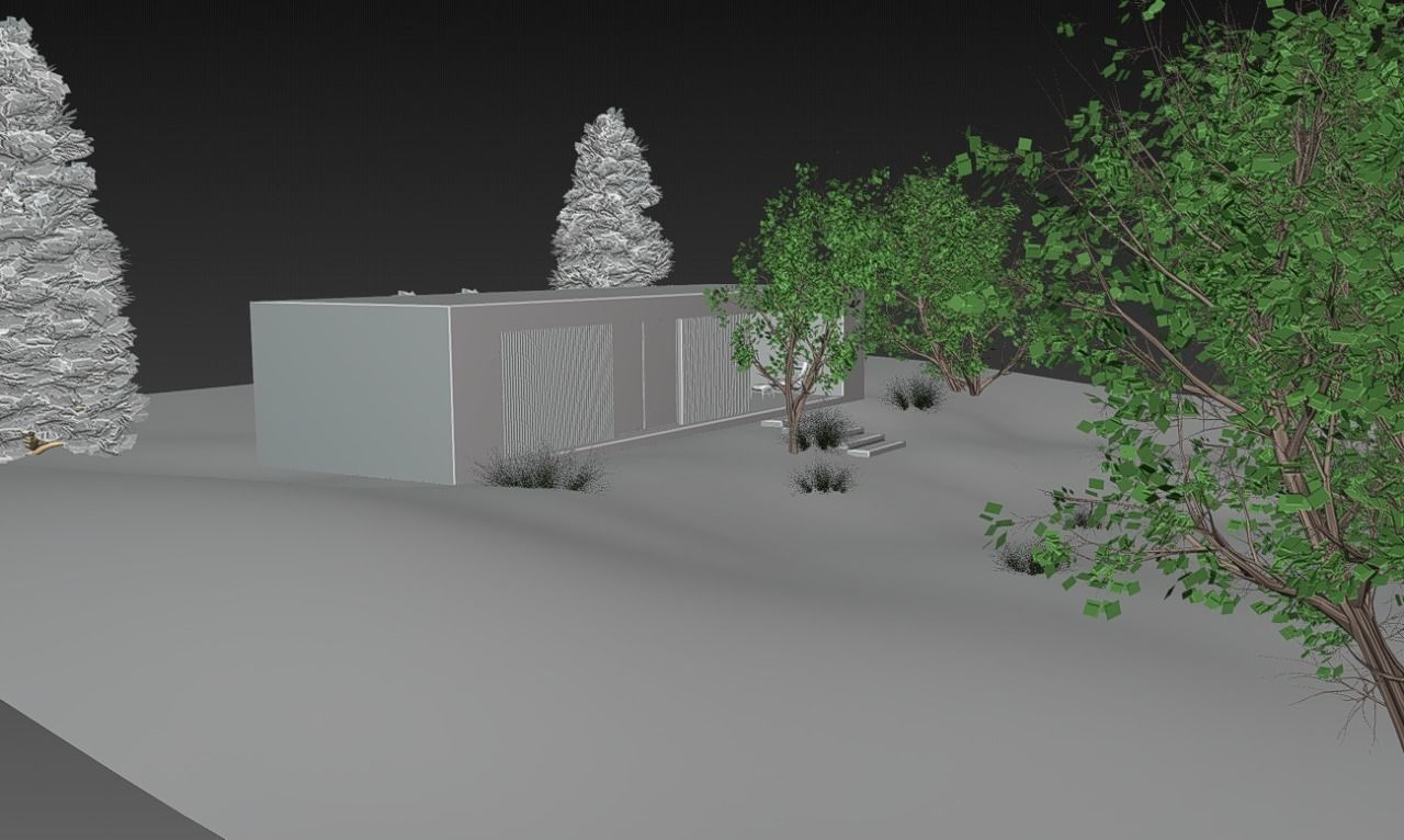 MOUNTAIN HOUSE WITH REALISTIC GRASS Low-poly 3D model_10