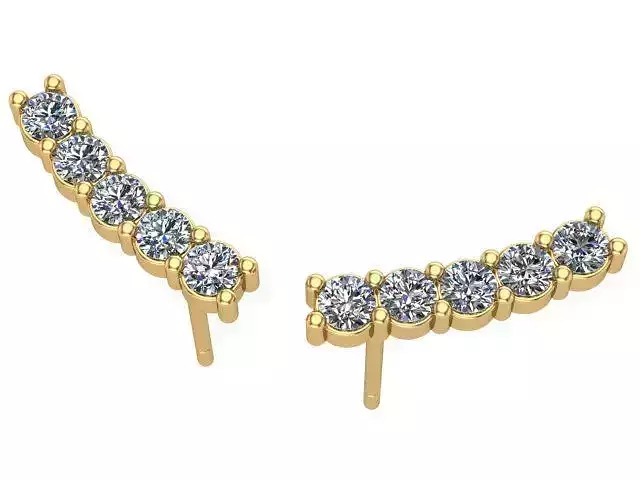 Golden Diamond Earrings